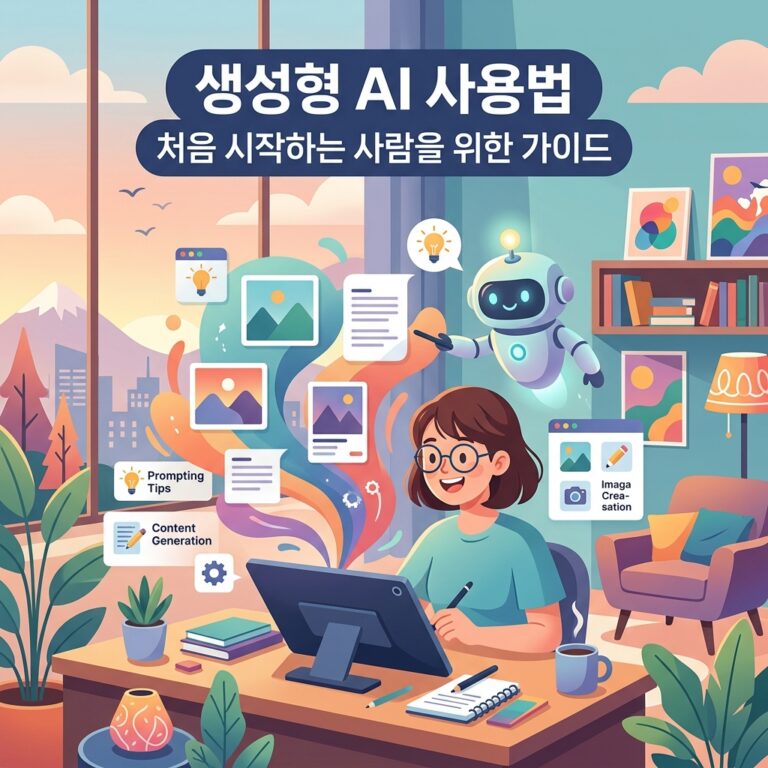 ai thumbnail illustration 생성형 AI 사용법 처음 시작하는 사람을 위한 가이드 1787649083