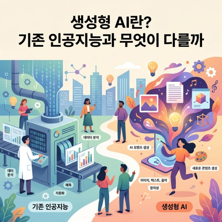 ai thumbnail illustration 생성형 AI란 기존 인공지능과 무엇이 다를까 1787648419