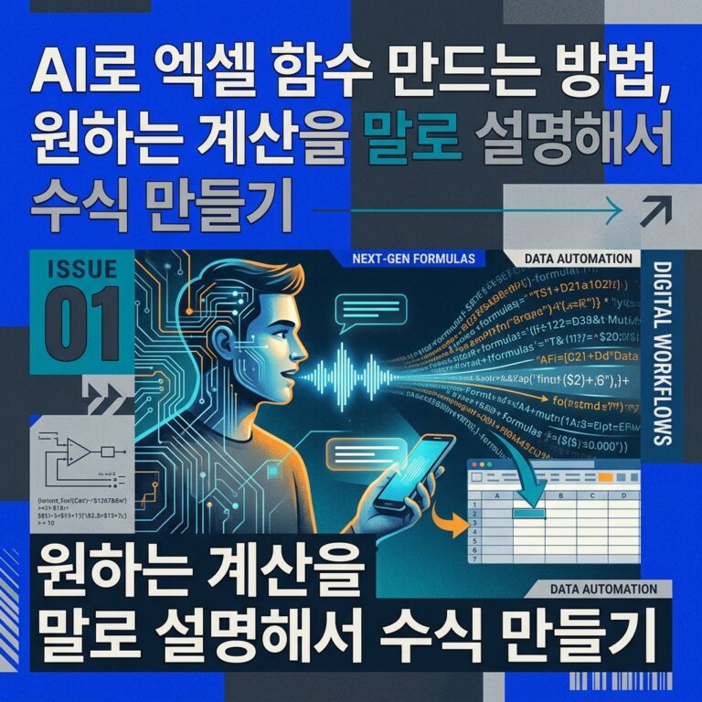 ai thumbnail poster AI로 엑셀 함수 만드는 방법 원하는 계산을 말로 설명해서 수식 만들기 1789136600
