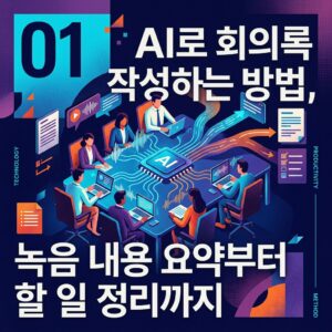 ai thumbnail poster AI로 회의록 작성하는 방법 녹음 내용 요약부터 할 일 정리까지 1789136236