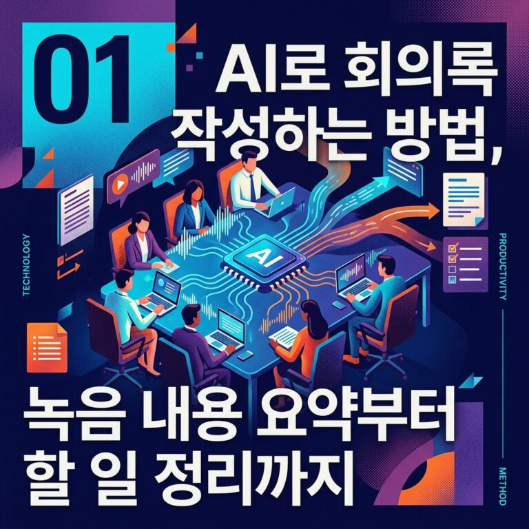 ai thumbnail poster AI로 회의록 작성하는 방법 녹음 내용 요약부터 할 일 정리까지 1789136236