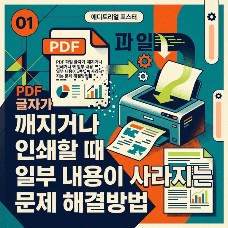 ai thumbnail poster PDF 파일 글자가 깨지거나 인쇄할 때 일부 내용이 사라지는 문제 해결방법 1788516067