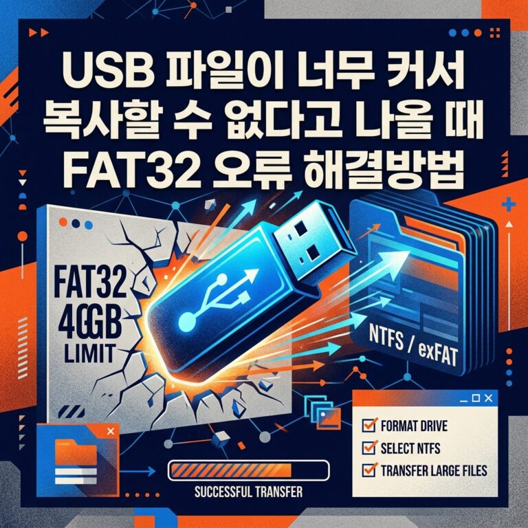 ai thumbnail poster USB 파일이 너무 커서 복사할 수 없다고 나올 때 FAT32 오류 해결방법 1789397190