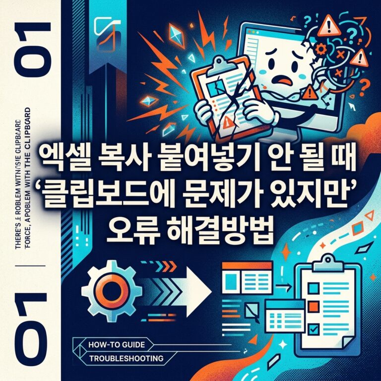 ai thumbnail poster 엑셀 복사 붙여넣기 안 될 때 ‘클립보드에 문제가 있지만 오류 해결방법 1788516502