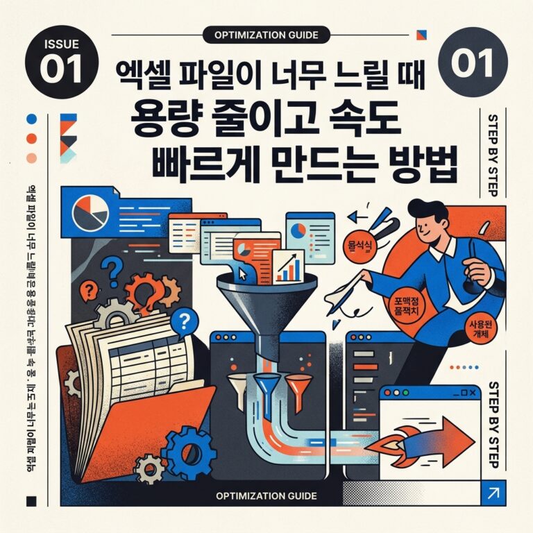 ai thumbnail poster 엑셀 파일이 너무 느릴 때 용량 줄이고 속도 빠르게 만드는 방법 1788516280