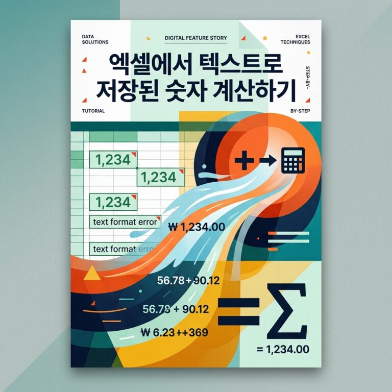 ai thumbnail poster 엑셀에서 텍스트로 저장된 숫자 계산하기 1788519529
