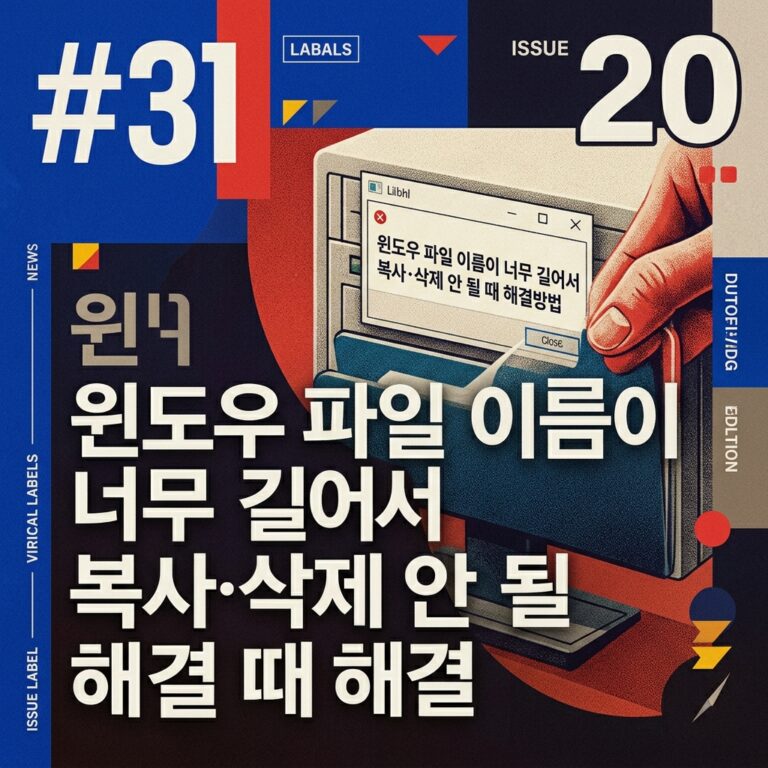 ai thumbnail poster 윈도우 파일 이름이 너무 길어서 복사·삭제 안 될 때 해결방법 1788517151