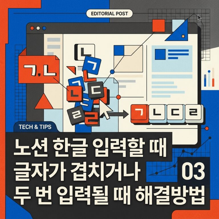 ai thumbnail poster 노션 한글 입력할 때 글자가 겹치거나 두 번 입력될 때 해결방법 1791354197