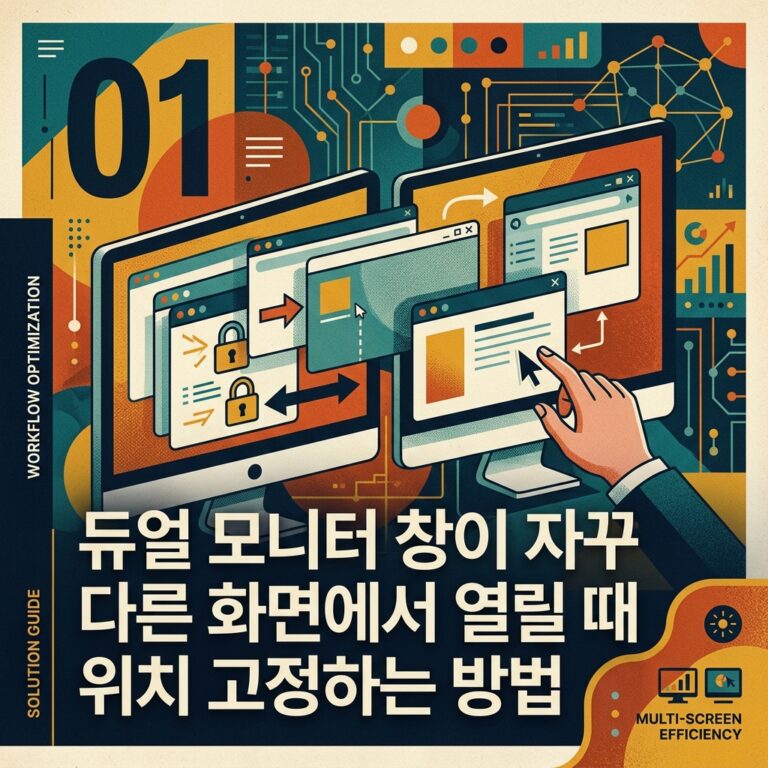 ai thumbnail poster 듀얼 모니터 창이 자꾸 다른 화면에서 열릴 때 위치 고정하는 방법 1791351878