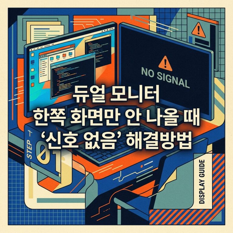 ai thumbnail poster 듀얼 모니터 한쪽 화면만 안 나올 때 ‘신호 없음 해결방법 1791351834