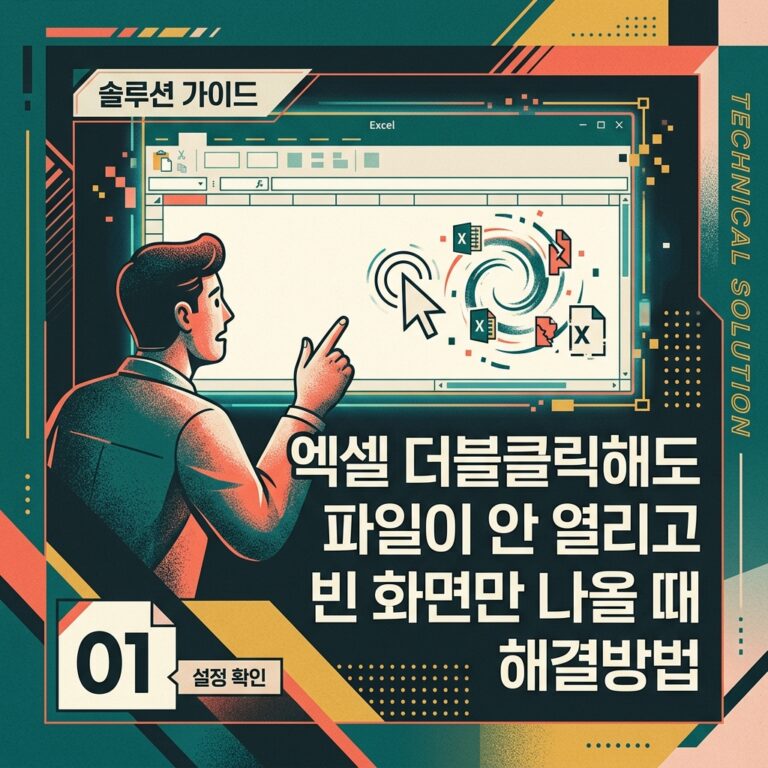ai thumbnail poster 엑셀 더블클릭해도 파일이 안 열리고 빈 화면만 나올 때 해결방법 1791351924