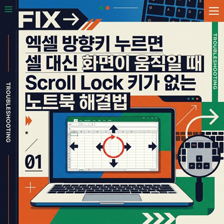 ai thumbnail poster 엑셀 방향키 누르면 셀 대신 화면이 움직일 때 Scroll Lock 키가 없는 노트북 해결법 1791351899