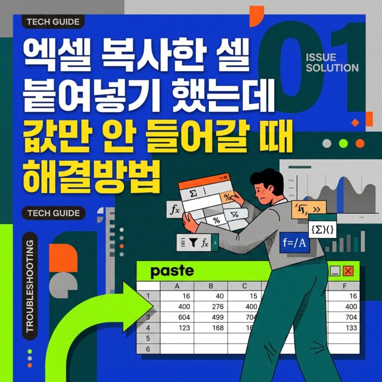 ai thumbnail poster 엑셀 복사한 셀 붙여넣기 했는데 값만 안 들어갈 때 해결방법 1791351941