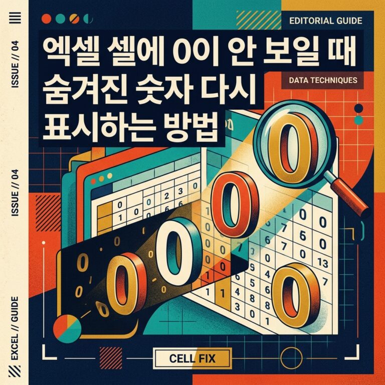 ai thumbnail poster 엑셀 셀에 0이 안 보일 때 숨겨진 숫자 다시 표시하는 방법 1791351985