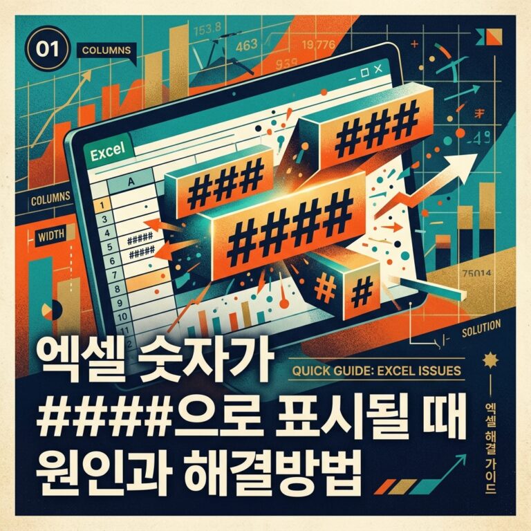 ai thumbnail poster 엑셀 숫자가 으로 표시될 때 원인과 해결방법 1791351965