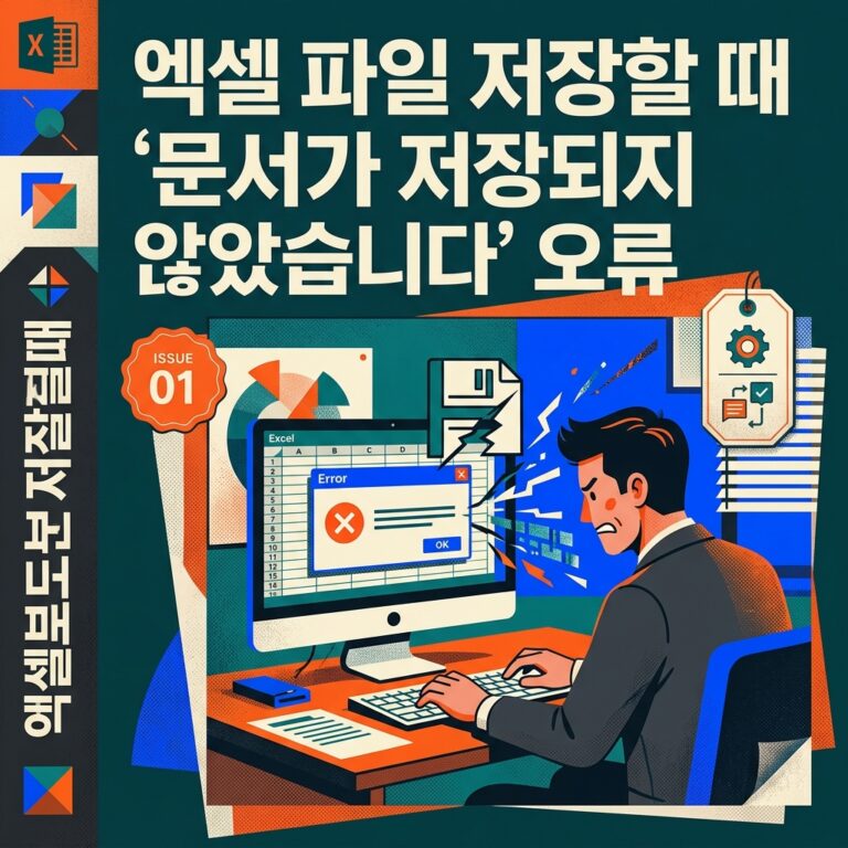ai thumbnail poster 엑셀 파일 저장할 때 ‘문서가 저장되지 않았습니다 오류 해결방법 1791352018