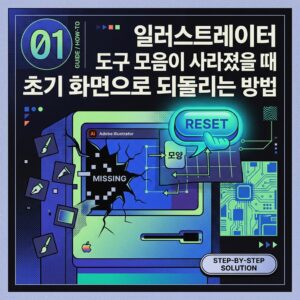 ai thumbnail poster 일러스트레이터 도구 모음이 사라졌을 때 초기 화면으로 되돌리는 방법 1791354464