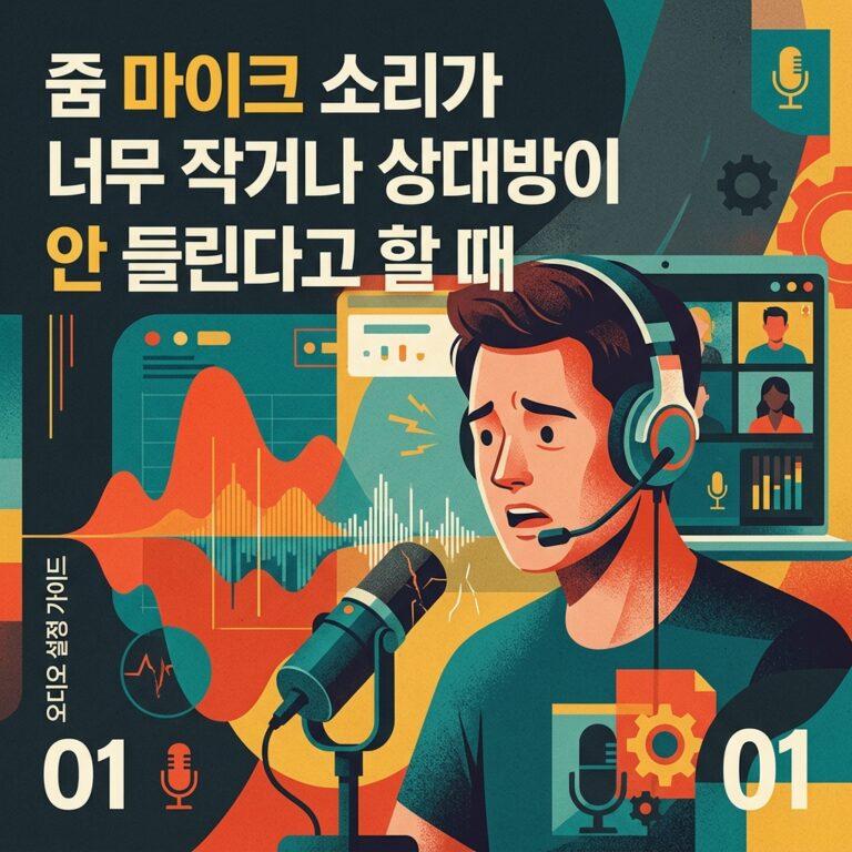 ai thumbnail poster 줌 마이크 소리가 너무 작거나 상대방이 안 들린다고 할 때 설정방법 1791352037