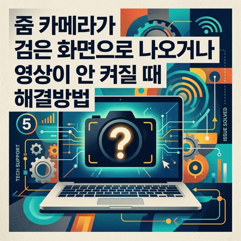 ai thumbnail poster 줌 카메라가 검은 화면으로 나오거나 영상이 안 켜질 때 해결방법 1791352058