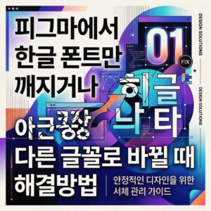 ai thumbnail poster 피그마에서 한글 폰트만 깨지거나 다른 글꼴로 바뀔 때 해결방법 1791354322
