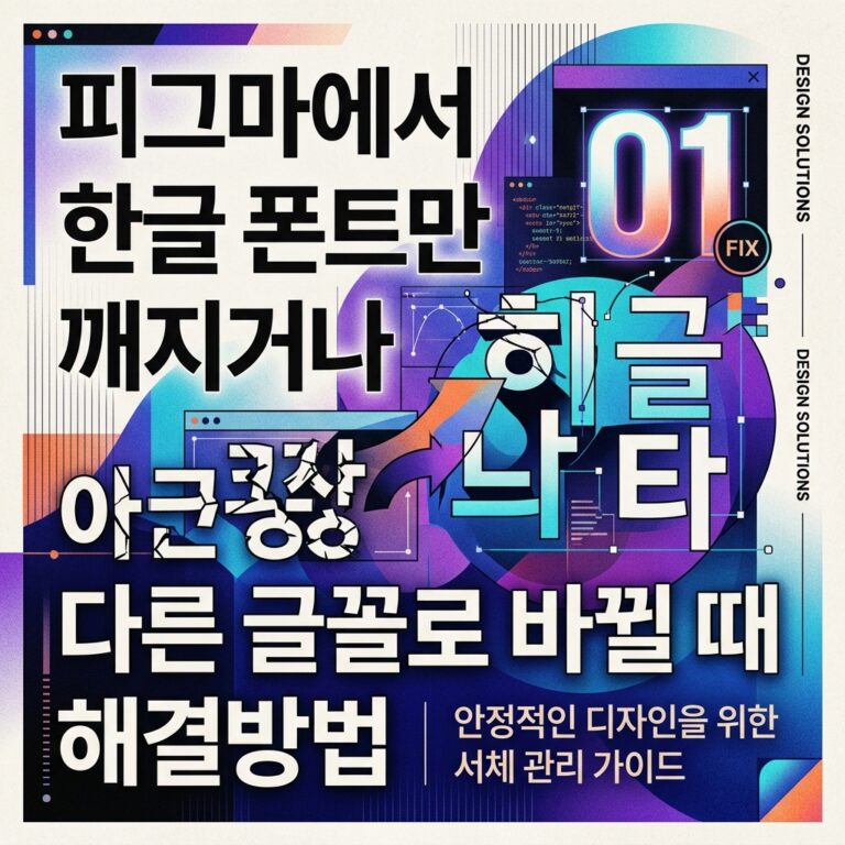 ai thumbnail poster 피그마에서 한글 폰트만 깨지거나 다른 글꼴로 바뀔 때 해결방법 1791354322